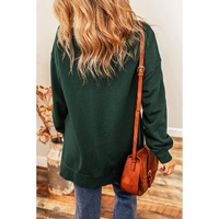 Duffel Green Christmas Cane Pattern Crewneck Oversized Sweatshirt - M thumbnail