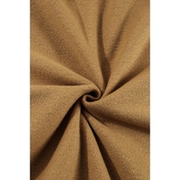 Camel Solid Fleece Lined Drop Shoulder High Low Sweatshirt - 2XL thumbnail