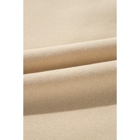 Apricot Solid Fleece Lined Drop Shoulder High Low Sweatshirt - 2XL thumbnail