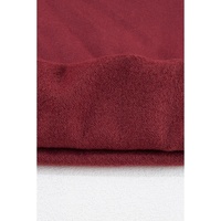 Burgundy Solid Fleece Lined Drop Shoulder Terry Sweatshirt - L thumbnail