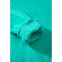 Aruba Blue Solid Fleece Lined Drop Shoulder Terry Sweatshirt - L thumbnail