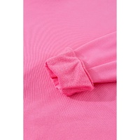 Bonbon Solid Kangaroo Pocket Drawstring Loose Fit Hoodie - L thumbnail