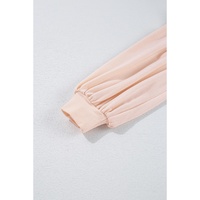 Parchment Embroidered Bow Lantern Sleeve Oversized Pullover Sweatshirt - L thumbnail