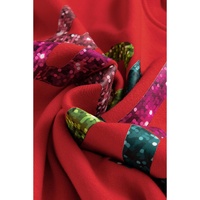 Red Heat Transfer HOLLY JOLLY Printing Christmas Pullover Sweatshirt - L thumbnail