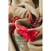 Khaki Christmas Pattern Graphic Crew Neck Sweatshirt - S thumbnail