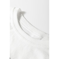 White JOY to the world Ribbed Crewneck Pullover Sweatshirt - S thumbnail