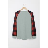Azura Exchange Plaid Long Sleeve Sweatshirt - S thumbnail