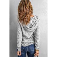 Azura Exchange Buttoned Casual Hoodie with Pocket Design - S thumbnail