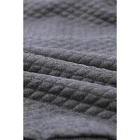 Azura Exchange Quilted Stand Neck Sweatshirt with Fake Front Pocket - S thumbnail