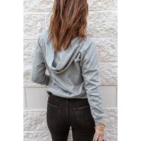 Azura Exchange Lace-up Grey Casual Hoodie - 2XL thumbnail