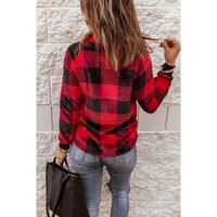 Azura Exchange Plaid Paneled Sweatshirt - S thumbnail