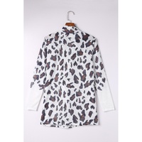 Azura Exchange White Vintage Leopard Print Open Cardigan - L thumbnail