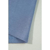 Ashleigh Blue Solid Color Rib Knit Open Front Tunic Cardigan - L thumbnail