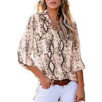 Azura Exchange Snake Print Shirt with Pockets - L thumbnail