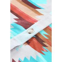 Azura Exchange Multicolor Aztec Print Long Sleeve Shirt - M thumbnail