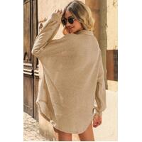 Azura Exchange Waffle Knit Button Up Shirt - L thumbnail
