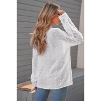Azura Exchange Button Fuzzy Polka Dot Shirt - 2XL thumbnail