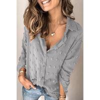 Azura Exchange Button Fuzzy Polka Dot Shirt - XL thumbnail
