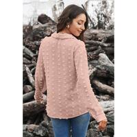 Azura Exchange Button Fuzzy Polka Dot Shirt - S thumbnail