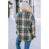 Azura Exchange Color Block Plaid Shirt with Buttoned Details - 2XL thumbnail