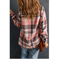 Azura Exchange Button Up Plaid Shirt - L thumbnail