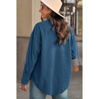 Azura Exchange Button Pocket Corduroy Shirt - L thumbnail
