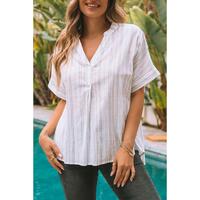 Azura Exchange Loose Fit Striped Print Top - M thumbnail