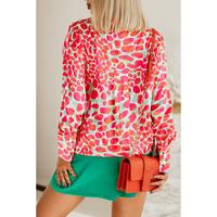 Azura Exchange Abstract Print Long Sleeve Buttoned Shirt - S thumbnail