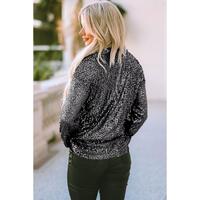 Azura Exchange Sequin Color Block Patch Pocket Shirt - M thumbnail