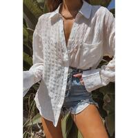 Azura Exchange Crinkled Plaid Textured Shirt - L thumbnail