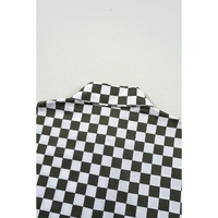 Green Checkerboard Printed Drop Shoulder Loose Casual Shirt - XL thumbnail