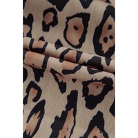 Light French Beige Oversized Leopard Print Balloon Sleeve Casual Shirt - 2XL thumbnail