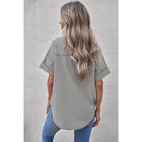 Azura Exchange Denim Shirt with Turn-down Collar - XL thumbnail