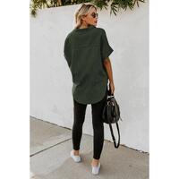 Azura Exchange Denim Shirt with Turn-down Collar - L thumbnail