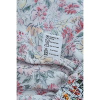 Multicolor Wrapped V Neck Floral Tank Crop Top - L thumbnail