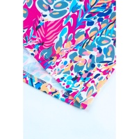 Boho Pattern Print Flounce V Neck Tank Top - L thumbnail