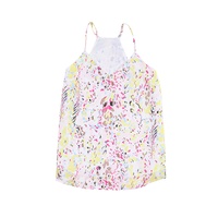 Multicolor Floral Print Spaghetti Straps Tank Top - XL thumbnail
