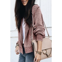 Peach Blossom Plaid Contrast Trim Open Front Cardigan - XL thumbnail