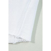 White Collared Button-up Loose Fit Casual Sweater - L thumbnail