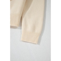 Jet Stream Bowknot Front Loose V Neck Knitted Cardigan - L thumbnail