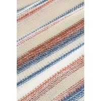 Multicolor Striped Knit Kangaroo Pocket Hooded Sweater - S thumbnail