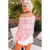Azura Exchange Eyelet Knit Long Sleeve Top - L thumbnail