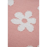 Light Pink Pearled Flower Distressed Edge Sweater T Shirt - L thumbnail