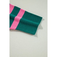 Green Collared Quarter Zipper Oversized Sweater - 3XL thumbnail