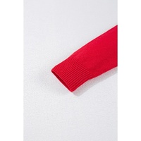 Fiery Red Tinsel Merry Letter Drop Shoulder Baggy Sweater - 2XL thumbnail