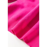 Rose Red YEEHAW Cowboy Hat Drop Shoulder Oversized Sweater - S thumbnail