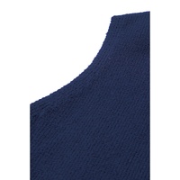 Dark Blue Knit Vest Pullover Sweater - L thumbnail