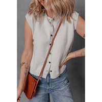 Jet Stream Button Up O Neck Sweater Vest - M thumbnail