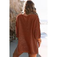 Azura Exchange Textured Knit Drop Shoulder Tee - S thumbnail