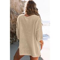 Azura Exchange Textured Knit Drop Shoulder Tee - L thumbnail
